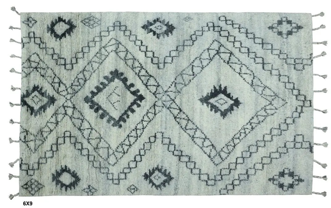 Hand knotted Indian Modern Rug 6'0" x 9'0" ABC Rugs Kilims